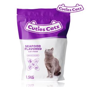 [큐티캣츠] 고양이사료 씨푸드 1.5kg